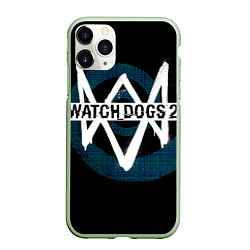 Чехол iPhone 11 Pro матовый Watch Dogs 2, цвет: 3D-салатовый