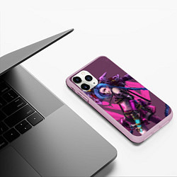 Чехол iPhone 11 Pro матовый Jinx, цвет: 3D-розовый — фото 2