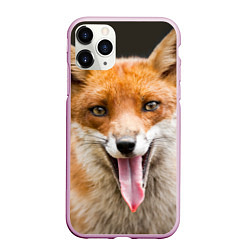Чехол iPhone 11 Pro матовый Милая лиса, цвет: 3D-розовый