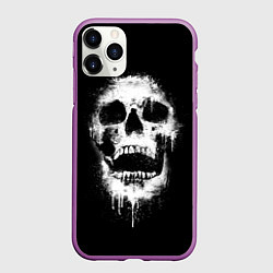 Чехол iPhone 11 Pro матовый Evil Skull, цвет: 3D-фиолетовый