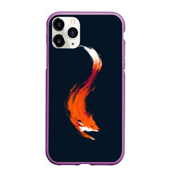 Чехол iPhone 11 Pro матовый Хитрая лисичка, цвет: 3D-фиолетовый
