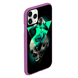 Чехол iPhone 11 Pro матовый Череп колдуна, цвет: 3D-фиолетовый — фото 2