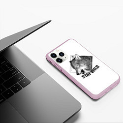 Чехол iPhone 11 Pro матовый Stay Wild, цвет: 3D-розовый — фото 2