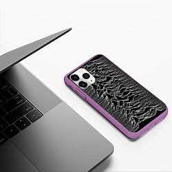 Чехол iPhone 11 Pro матовый Joy Division: Unknown Pleasures, цвет: 3D-фиолетовый — фото 2