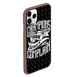 Чехол iPhone 11 Pro матовый Champions Train, цвет: 3D-коричневый — фото 2