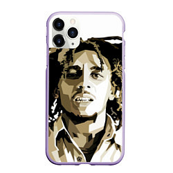 Чехол iPhone 11 Pro матовый Bob Marley: Mono, цвет: 3D-светло-сиреневый