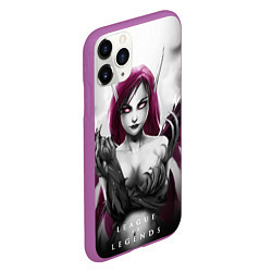 Чехол iPhone 11 Pro матовый Cute Demon, цвет: 3D-фиолетовый — фото 2
