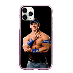 Чехол iPhone 11 Pro матовый Джон Сина борец, цвет: 3D-розовый