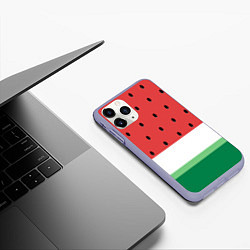 Чехол iPhone 11 Pro матовый Сочный арбуз, цвет: 3D-светло-сиреневый — фото 2