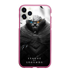 Чехол iPhone 11 Pro матовый Rengar LoL, цвет: 3D-малиновый