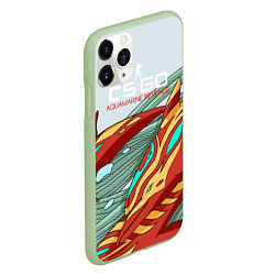Чехол iPhone 11 Pro матовый CS:GO Aquamarine Revenge, цвет: 3D-салатовый — фото 2