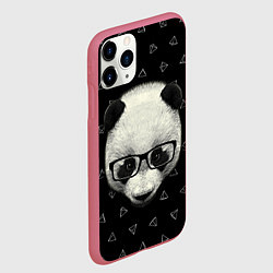 Чехол iPhone 11 Pro матовый Умная панда, цвет: 3D-малиновый — фото 2