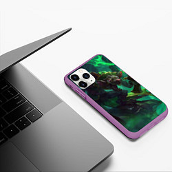 Чехол iPhone 11 Pro матовый Twitch, цвет: 3D-фиолетовый — фото 2