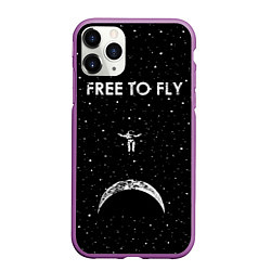 Чехол iPhone 11 Pro матовый Free to Fly, цвет: 3D-фиолетовый