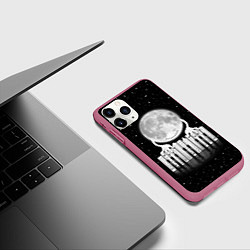 Чехол iPhone 11 Pro матовый Лунная мелодия, цвет: 3D-малиновый — фото 2