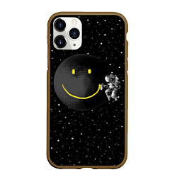 Чехол iPhone 11 Pro матовый Лунная улыбка, цвет: 3D-коричневый