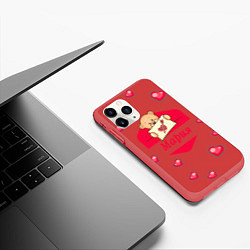 Чехол iPhone 11 Pro матовый Мария, цвет: 3D-красный — фото 2