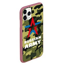 Чехол iPhone 11 Pro матовый Russian army, цвет: 3D-малиновый — фото 2