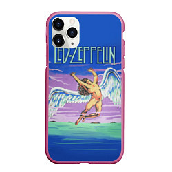 Чехол iPhone 11 Pro матовый Led Zeppelin: Angel, цвет: 3D-малиновый