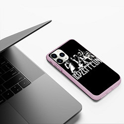 Чехол iPhone 11 Pro матовый Led Zeppelin: Mono, цвет: 3D-розовый — фото 2
