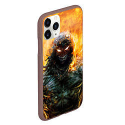 Чехол iPhone 11 Pro матовый Disturbed: Monster Flame, цвет: 3D-коричневый — фото 2