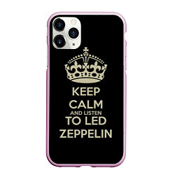 Чехол iPhone 11 Pro матовый Keep Calm & Led Zeppelin