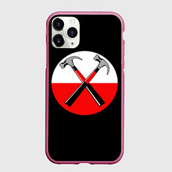 Чехол iPhone 11 Pro матовый Pink Floyd: Hammers, цвет: 3D-малиновый