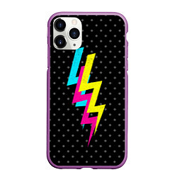 Чехол iPhone 11 Pro матовый Electrico, цвет: 3D-фиолетовый