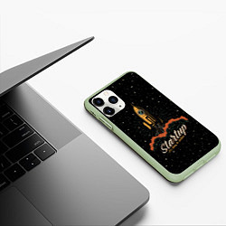 Чехол iPhone 11 Pro матовый Startup Space, цвет: 3D-салатовый — фото 2