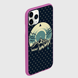 Чехол iPhone 11 Pro матовый Музыка гор, цвет: 3D-фиолетовый — фото 2