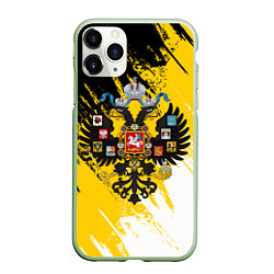 Чехол iPhone 11 Pro матовый Имперский флаг и герб, цвет: 3D-салатовый
