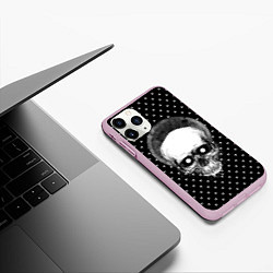 Чехол iPhone 11 Pro матовый Подробный череп, цвет: 3D-розовый — фото 2