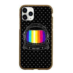 Чехол iPhone 11 Pro матовый Цветной астронавт, цвет: 3D-коричневый