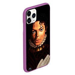 Чехол iPhone 11 Pro матовый Король Майкл Джексон, цвет: 3D-фиолетовый — фото 2