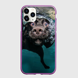 Чехол iPhone 11 Pro матовый Пес дайвер