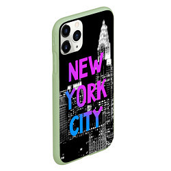 Чехол iPhone 11 Pro матовый Flur NYC, цвет: 3D-салатовый — фото 2