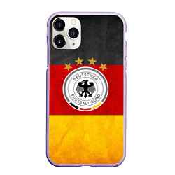 Чехол iPhone 11 Pro матовый Сборная Германии, цвет: 3D-светло-сиреневый