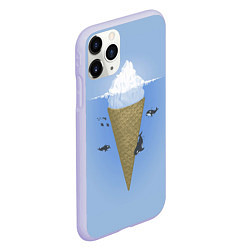Чехол iPhone 11 Pro матовый Мороженое, цвет: 3D-светло-сиреневый — фото 2