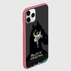 Чехол iPhone 11 Pro матовый Bojack Horseman, цвет: 3D-малиновый — фото 2