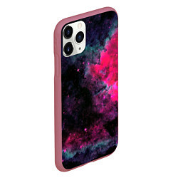 Чехол iPhone 11 Pro матовый Загадочный космос, цвет: 3D-малиновый — фото 2