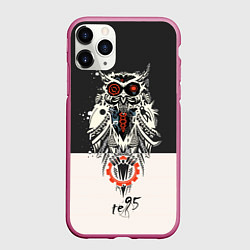 Чехол iPhone 11 Pro матовый TDD Owl 95, цвет: 3D-малиновый