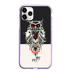 Чехол iPhone 11 Pro матовый TDD Owl 95, цвет: 3D-светло-сиреневый