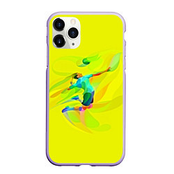 Чехол iPhone 11 Pro матовый Волейбол, цвет: 3D-светло-сиреневый