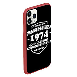 Чехол iPhone 11 Pro матовый Рождение совершенства 1974, цвет: 3D-красный — фото 2