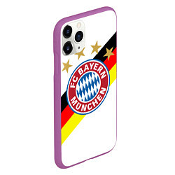 Чехол iPhone 11 Pro матовый FC Bayern: Germany, цвет: 3D-фиолетовый — фото 2