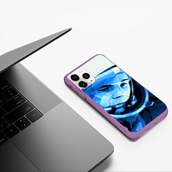 Чехол iPhone 11 Pro матовый Gagarin Art, цвет: 3D-фиолетовый — фото 2