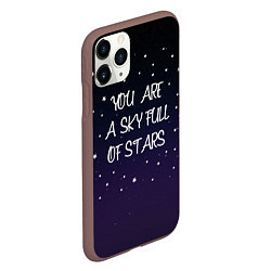 Чехол iPhone 11 Pro матовый Coldplay: Night Sky, цвет: 3D-коричневый — фото 2