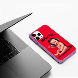 Чехол iPhone 11 Pro матовый Paparoach: Music Kid, цвет: 3D-фиолетовый — фото 2