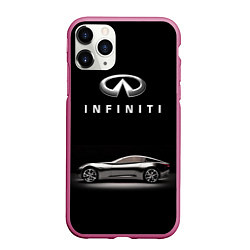 Чехол iPhone 11 Pro матовый Infiniti, цвет: 3D-малиновый