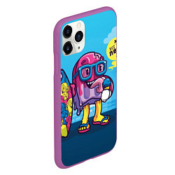 Чехол iPhone 11 Pro матовый Летнее мороженное, цвет: 3D-фиолетовый — фото 2